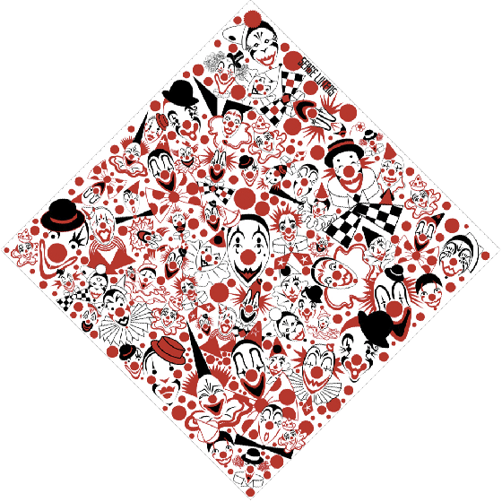 Foulard Clown rouge 260 x 240 x 10 mm Serge Lutens